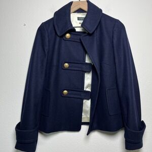 J. Crew Navy Pea Coat with Gold Buttons